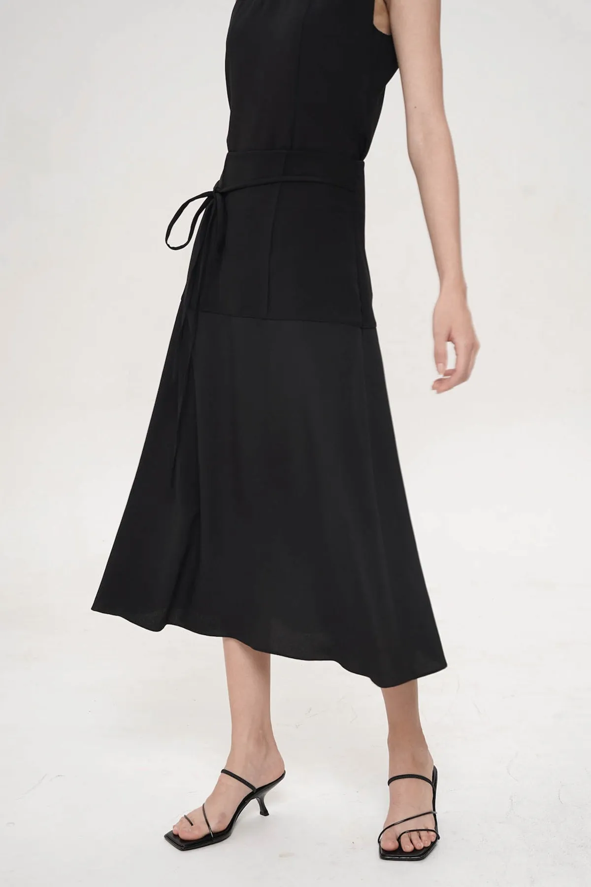 Polene Midi Skirt In Black