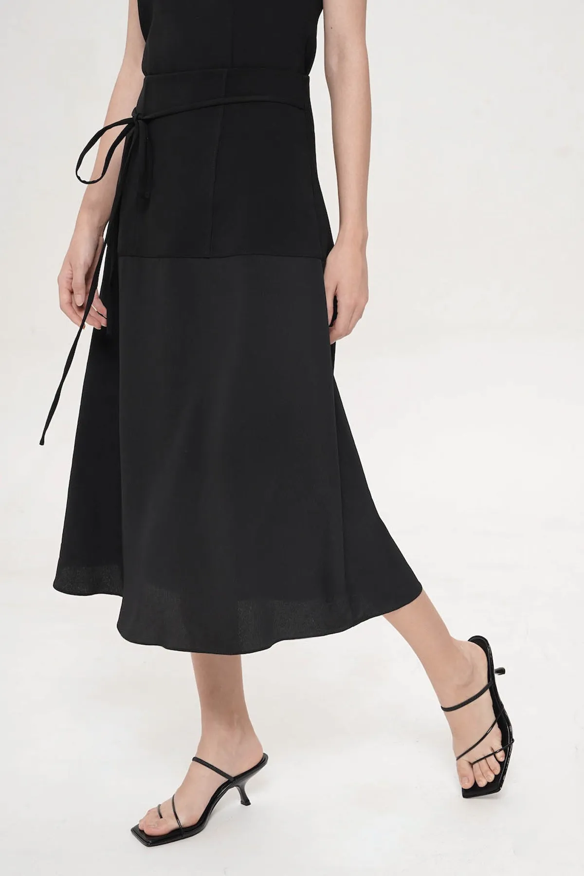 Polene Midi Skirt In Black