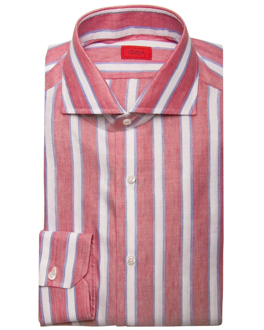 Red and Blue Stripe Sport Shirt