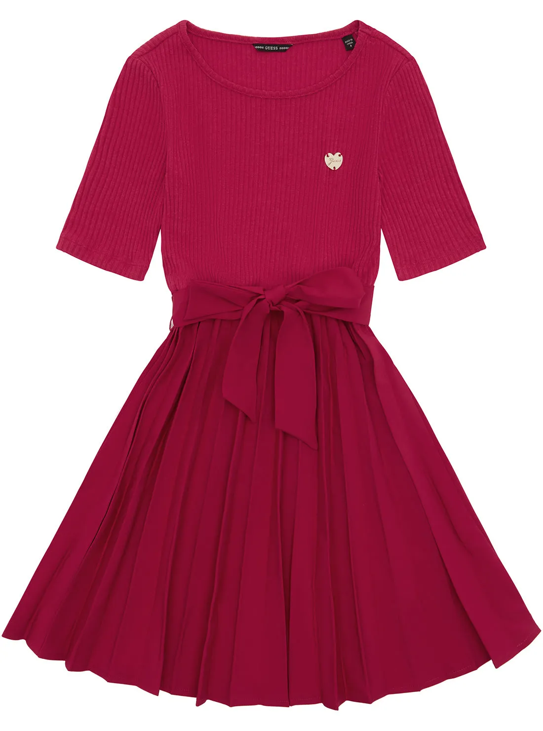 Red Pleated Midi Dress (7-16)