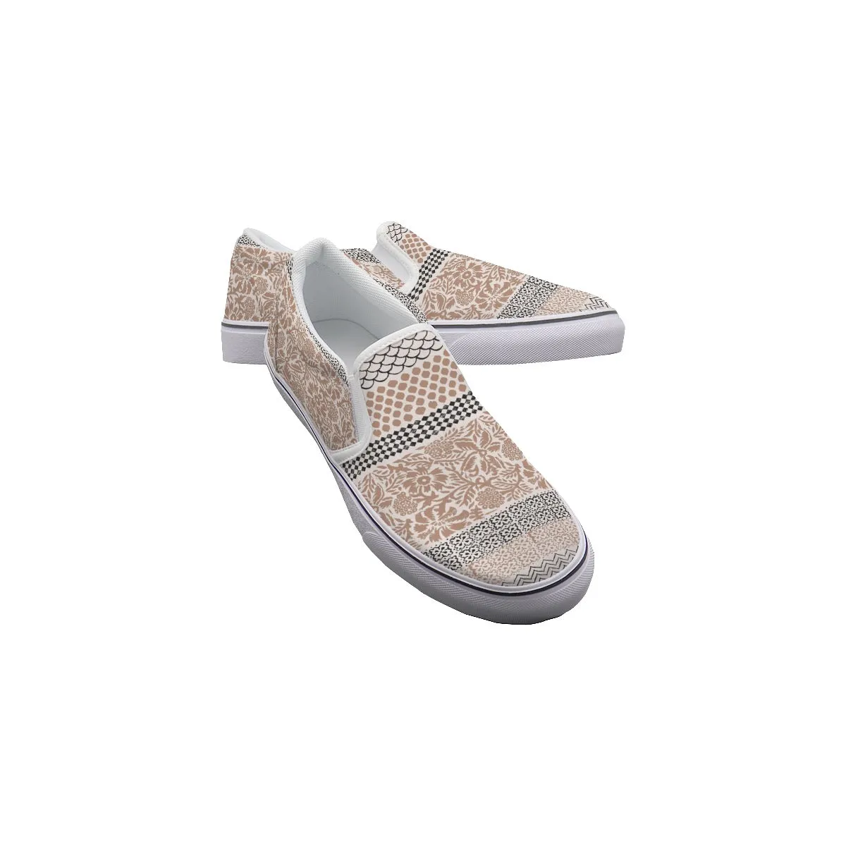 So#31 Men's Slip On Sneakers, abstract  pattern