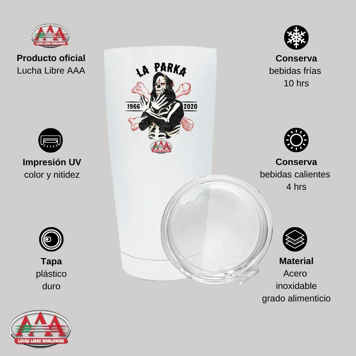 Termo 20 Oz Lucha Libre AAA La Parka 66 20