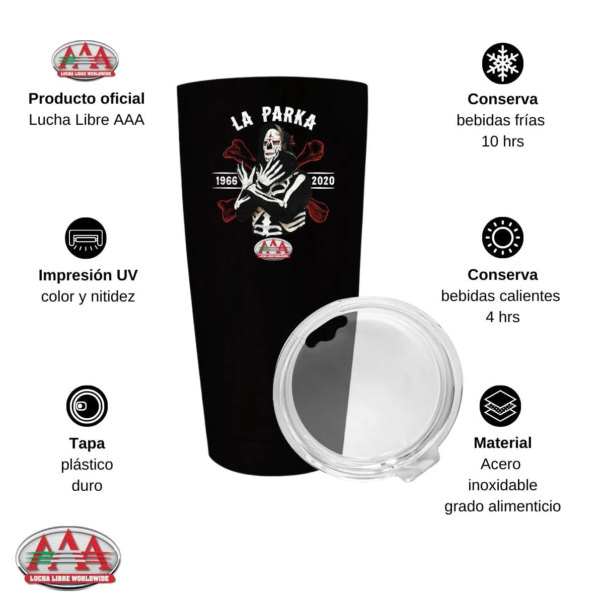 Termo 20 Oz Lucha Libre AAA La Parka 66 20