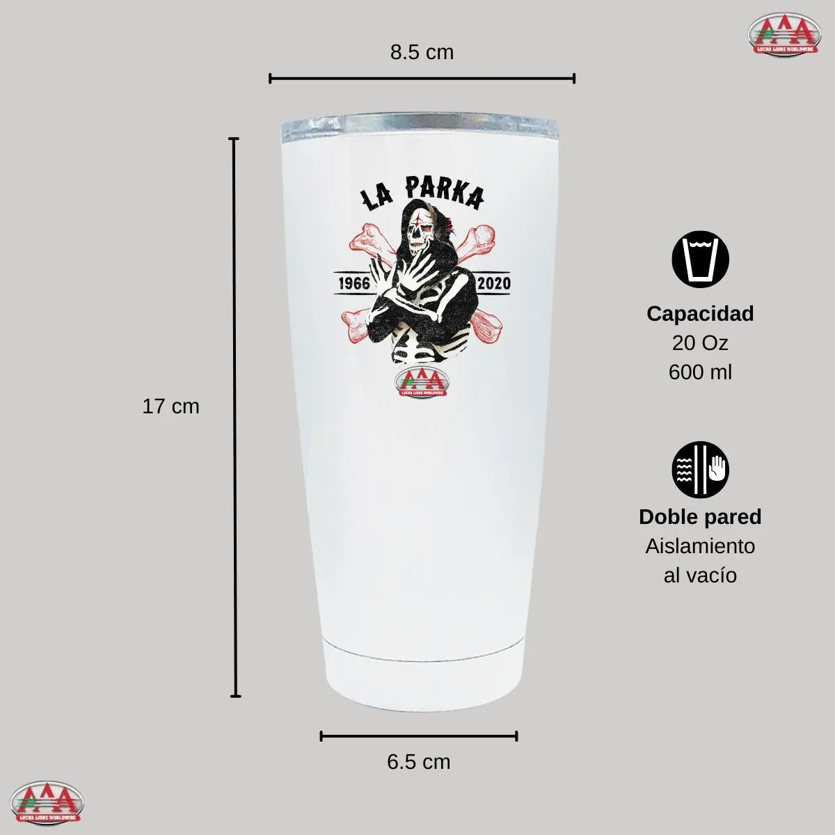 Termo 20 Oz Lucha Libre AAA La Parka 66 20