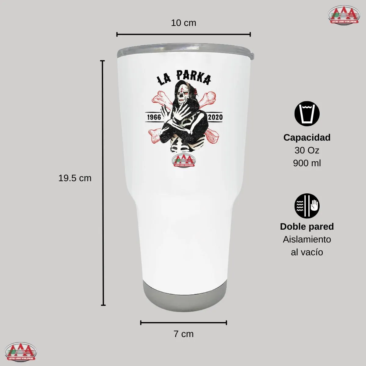 Termo 30 Oz Lucha Libre AAA La Parka 66 20