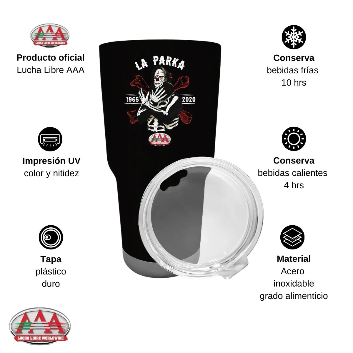 Termo 30 Oz Lucha Libre AAA La Parka 66 20