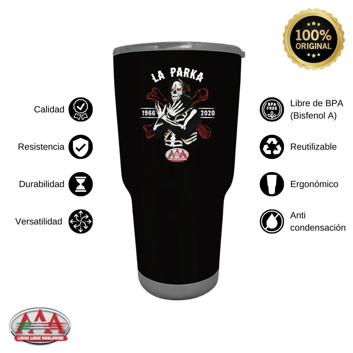 Termo 30 Oz Lucha Libre AAA La Parka 66 20