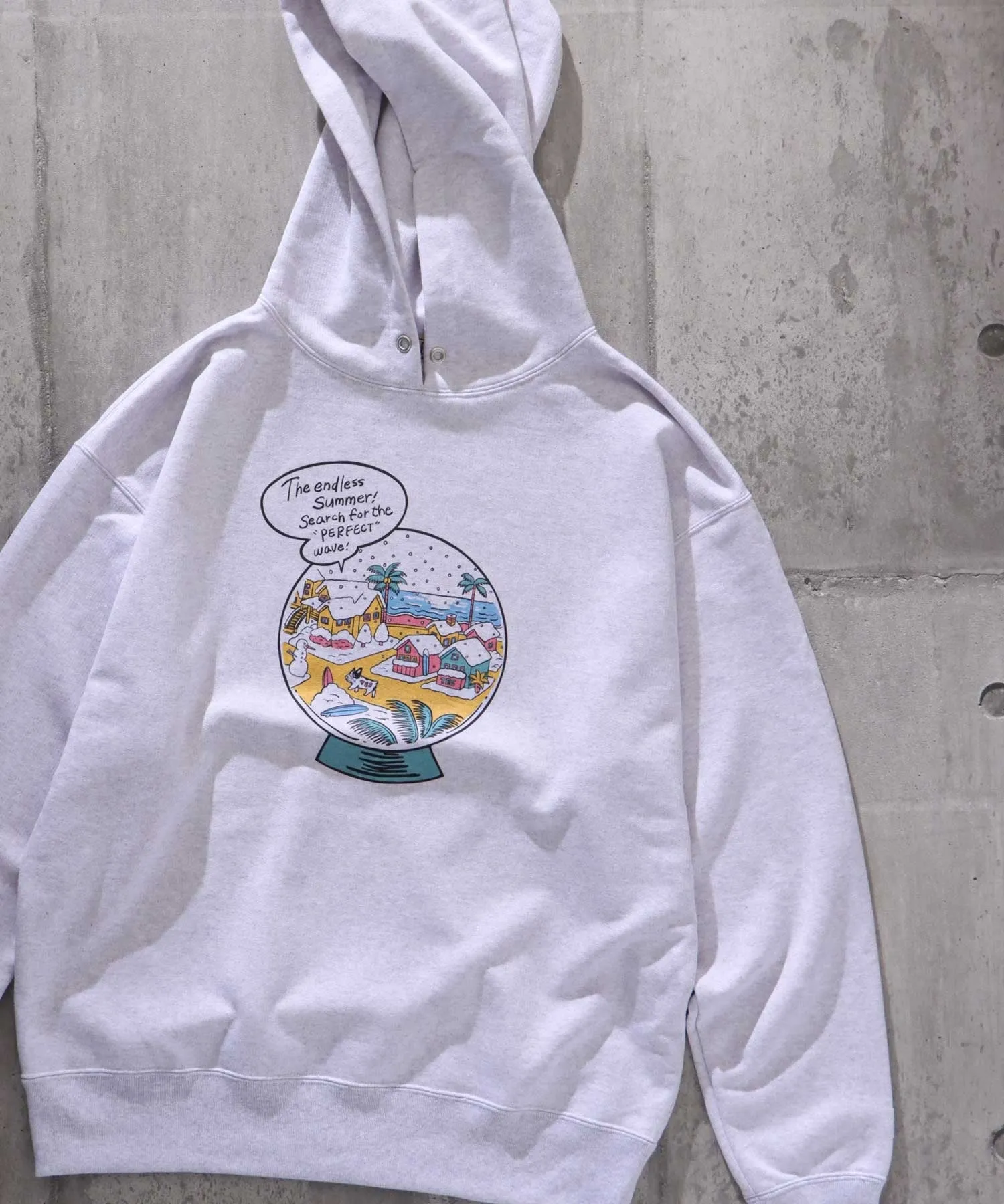 TES 90s VINTAGE GRAPHIC ASH SWEAT BIG PARKA / スウェットパーカー