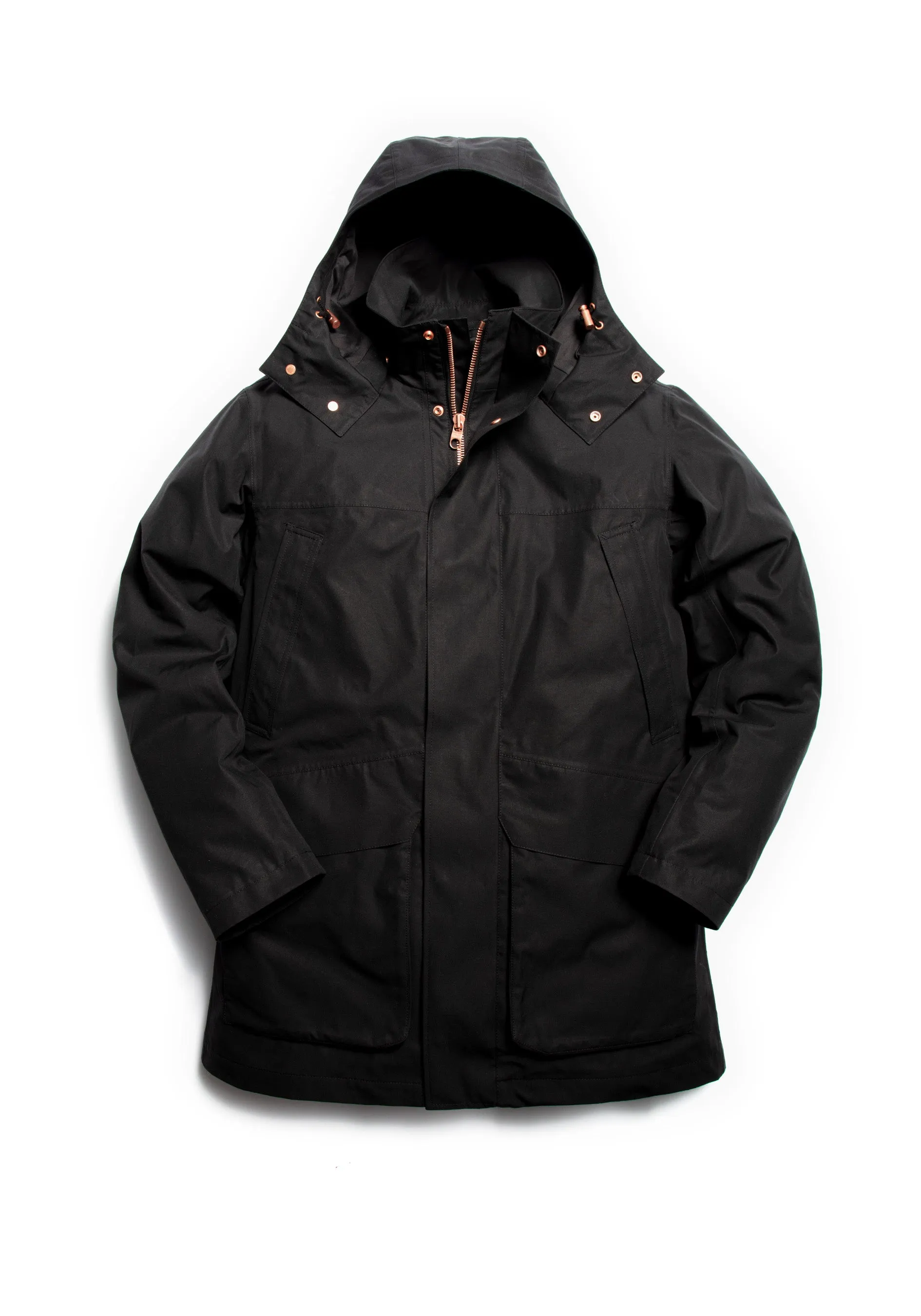 The Manchester Marine Parka - Ivory Black