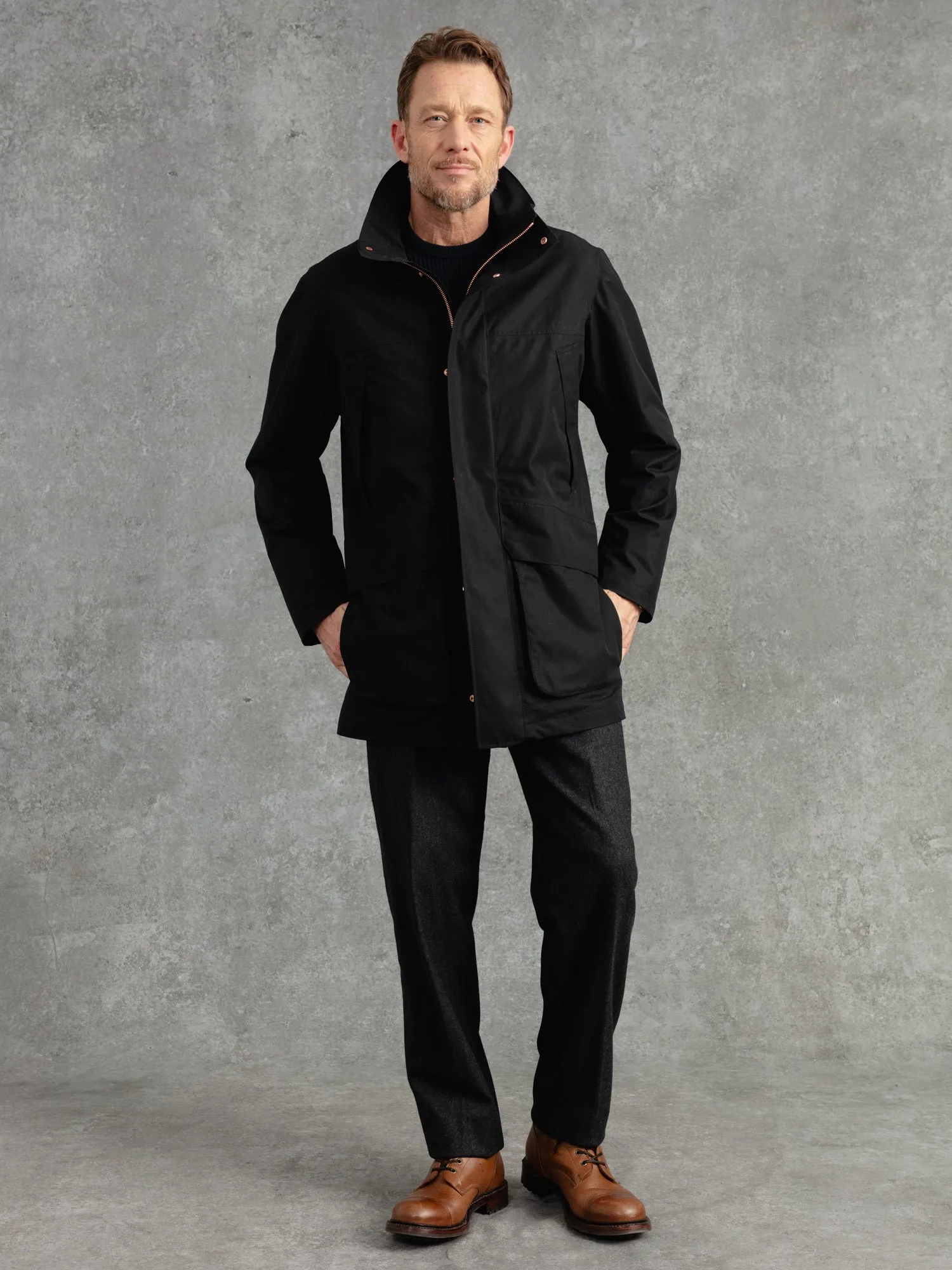 The Manchester Marine Parka - Ivory Black