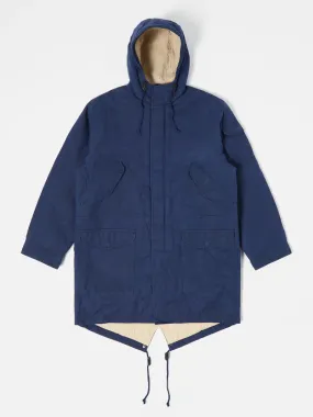 Universal Works Cold Weather Parka in Navy Scottish Wax Cotton