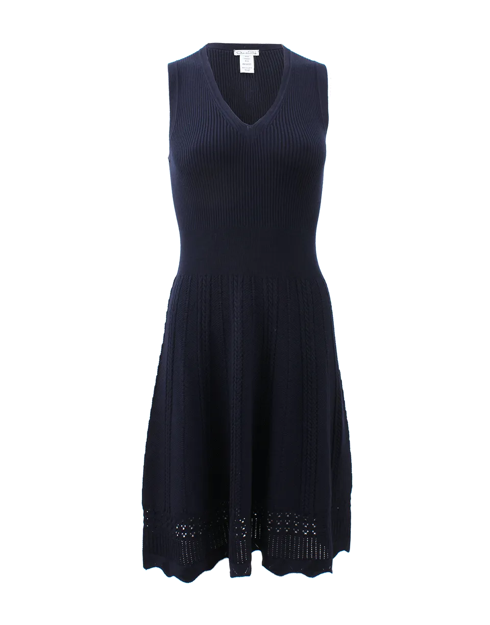 V-Neck Knit Dress