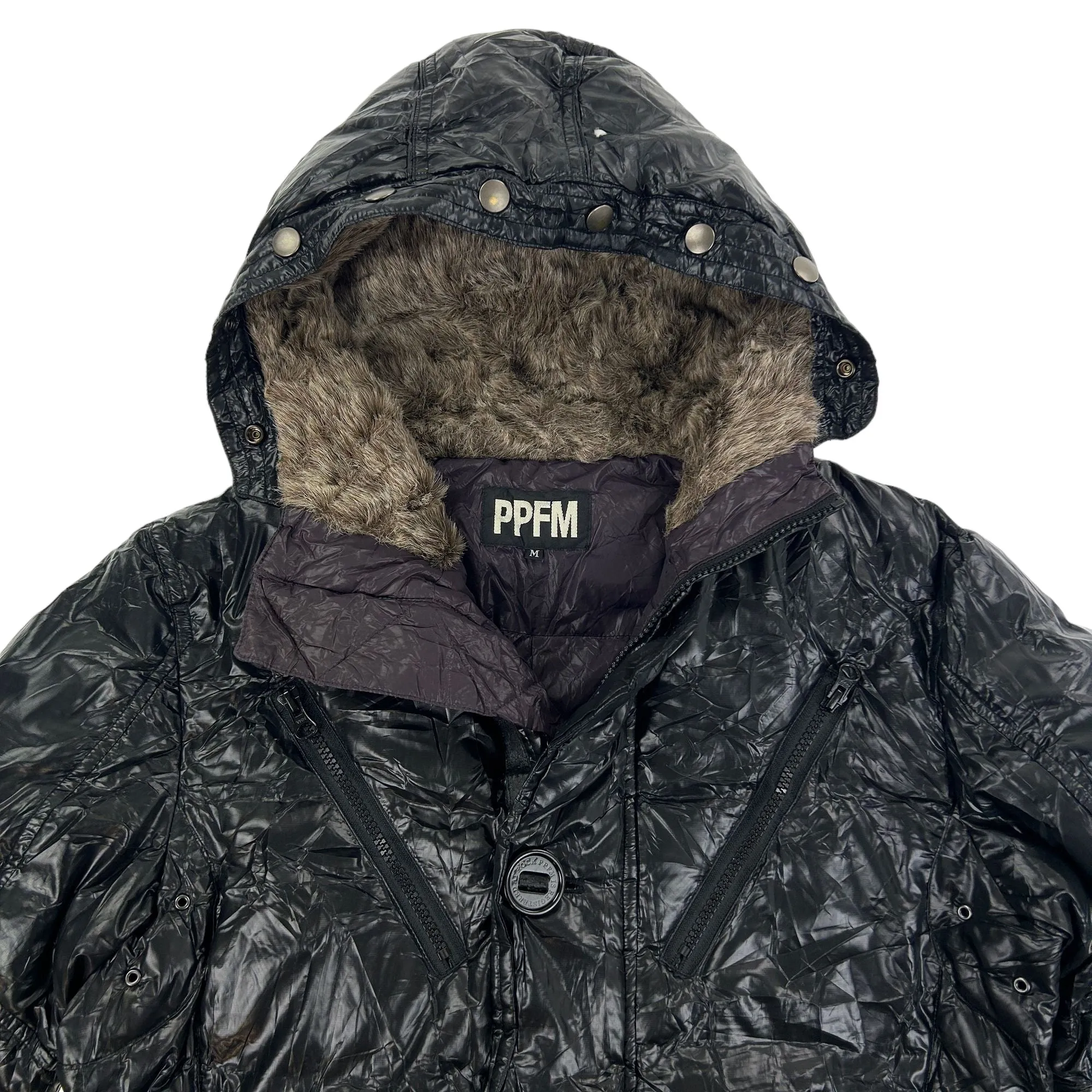 Vintage PPFM Parka Hooded Puffa Jacket Size M