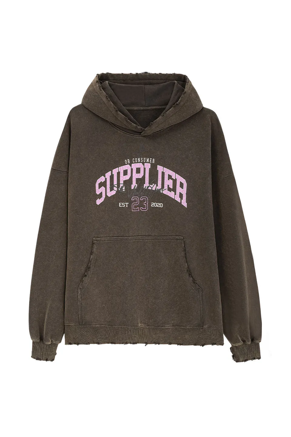 Vintage Wash College Logo Hoodie