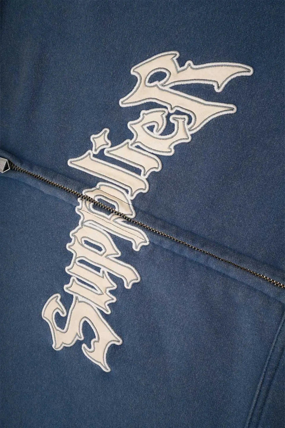 Vintage Wash Iron Logo Zip Hoodie