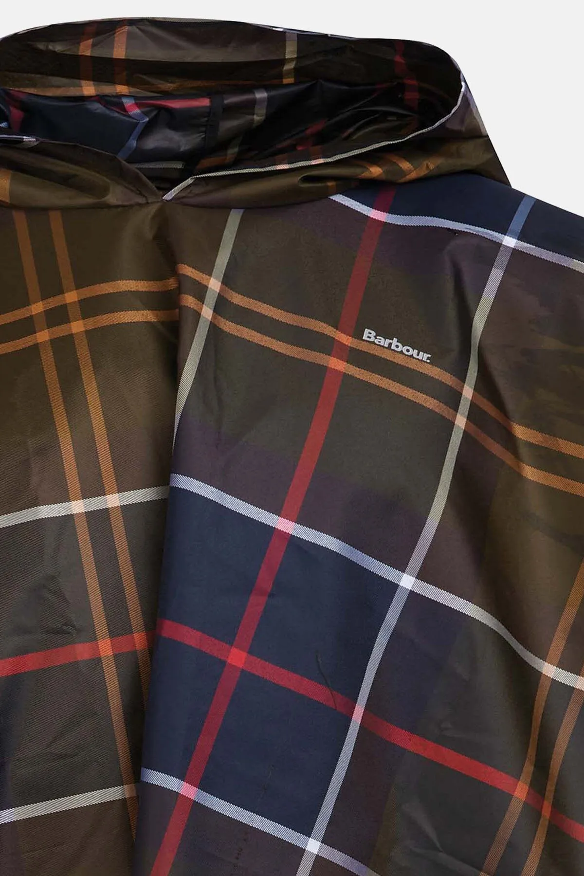 Waterproof tartan poncho