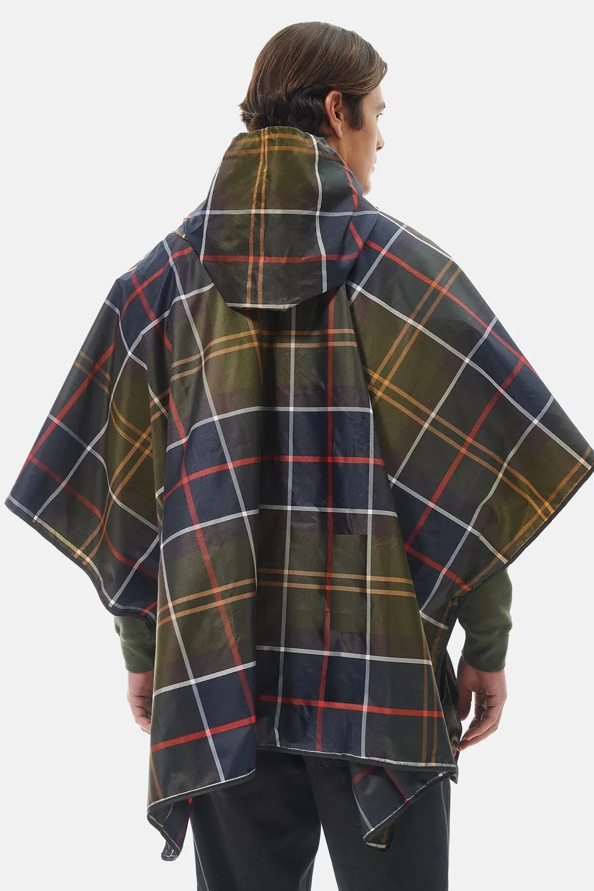 Waterproof tartan poncho